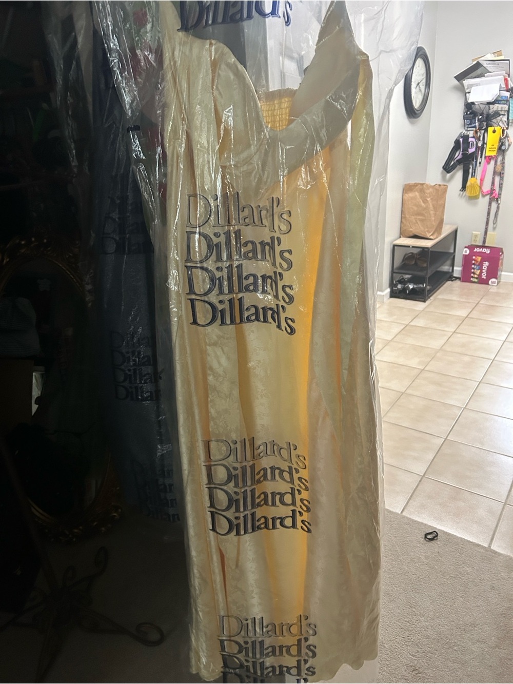 Gold Satin Evening Dress